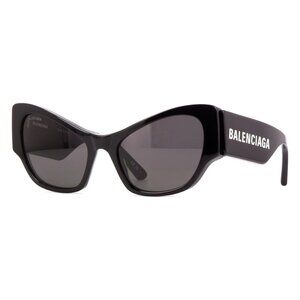 A2560Z New BALENCIAGA Black Cat Eye BB0259S 001 Sunglasses Women